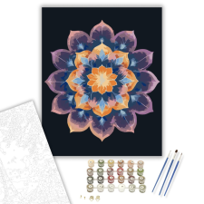 Számfestő.hu Ragyogó Kozmikus Mandala - számfestő készlet – 40×50 cm (Keretre feszítve) kreatív és készségfejlesztő