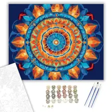 Számfestő.hu Ragyogó Többrétegű Mandala - számfestő készlet – 80×100 cm (Keret nélkül) kreatív és készségfejlesztő