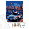 Számfestő.hu Rendőrautó és Városi Fények - számfestő készlet – 40×50 cm (Keretre feszítve)