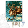 Számfestő.hu Rénszarvas krácsonykor - számfestő készlet – 40×50 cm (Keretre feszítve)
