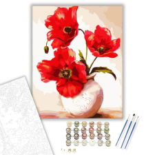 Számfestő.hu Réti pipacs - számfestő készlet – 40×50 cm (Keretre feszítve) kreatív és készségfejlesztő