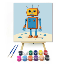 Számfestő.hu Robot - gyerek számfestő készlet – 40×40 cm (Keret nélkül) kreatív és készségfejlesztő