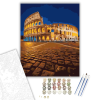 Számfestő.hu Római Colosseum Éjszakai Fényben - számfestő készlet – 40×50 cm (Keretre feszítve)