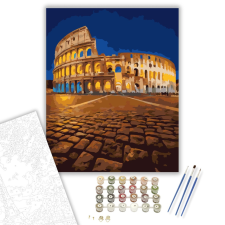 Számfestő.hu Római Colosseum Éjszakai Fényben - számfestő készlet – 40×50 cm (Keretre feszítve) kreatív és készségfejlesztő