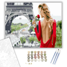 Számfestő.hu Romantika Párizsban - számfestő készlet – 40×50 cm (Keretre feszítve) kreatív és készségfejlesztő