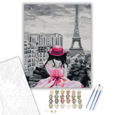 Számfestő.hu Romantikus Párizs - számfestő készlet – 40×50 cm (Keretre feszítve) kreatív és készségfejlesztő