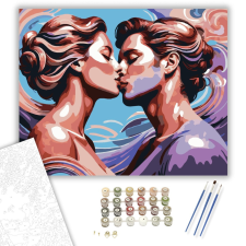 Számfestő.hu Romantikus Sziluettek Összefonódása - számfestő készlet – 40×50 cm (Keretre feszítve) kreatív és készségfejlesztő