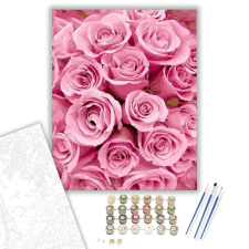 Számfestő.hu Rózsa tenger - számfestő készlet – 40×50 cm (Keretre feszítve) kreatív és készségfejlesztő