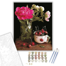 Számfestő.hu Rózsás csendélet - számfestő készlet – 40×50 cm (Keretre feszítve) kreatív és készségfejlesztő