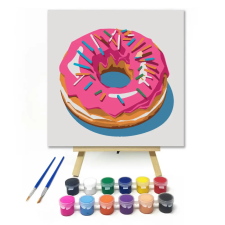 Számfestő.hu Rózsaszín reggeli - gyerek számfestő készlet – 50×50 cm (Keret nélkül) kreatív és készségfejlesztő