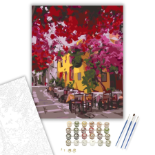 Számfestő.hu Sárga ház a sarkon - számfestő készlet – 40×50 cm (Keretre feszítve) kreatív és készségfejlesztő