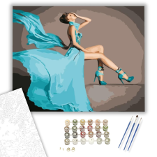 Számfestő.hu Selyemruhában - számfestő készlet – 40×50 cm (Keretre feszítve) kreatív és készségfejlesztő