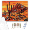 Számfestő.hu Sivatagi Művészet - számfestő készlet – 40×50 cm (Keretre feszítve)