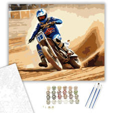 Számfestő.hu Speedway Versenymotor Kanyarban - számfestő készlet – 40×50 cm (Keretre feszítve) kreatív és készségfejlesztő