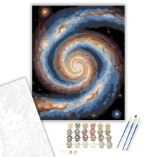 Számfestő.hu Spirálgalaxis Csillagokkal - számfestő készlet – 60×70 cm (Keret nélkül) kreatív és készségfejlesztő