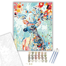 Számfestő.hu Szarvas - számfestő készlet – 40×50 cm (Keretre feszítve) kreatív és készségfejlesztő