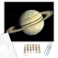 Számfestő.hu Szaturnusz és Gyűrűi - számfestő készlet – 60×70 cm (Keretre feszítve) kreatív és készségfejlesztő