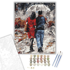 Számfestő.hu Szerelmes Séta - számfestő készlet – 40×50 cm (Keretre feszítve) kreatív és készségfejlesztő