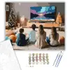 Számfestő.hu Szilveszteri Mozizás Barátokkal - számfestő készlet – 50×60 cm (Keretre feszítve)