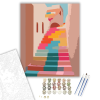 Számfestő.hu Színes Kocka Lépcső - számfestő készlet – 40×50 cm (Keretre feszítve)