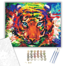 Számfestő.hu Színes Tigris - számfestő készlet – 50×60 cm (Keret nélkül) kreatív és készségfejlesztő