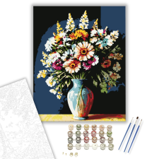 Számfestő.hu Színpompás nyári virágzás - számfestő készlet – 40×50 cm (Keretre feszítve) kreatív és készségfejlesztő