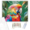 Számfestő.hu Színpompás Papagáj Élénk Textúrákkal - számfestő készlet – 40×50 cm (Keretre feszítve)