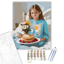 Számfestő.hu Születésnapi Reggeli Ágyban - számfestő készlet – 50×60 cm (Keret nélkül) kreatív és készségfejlesztő
