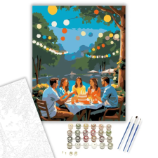 Számfestő.hu Születésnapi Ünneplés a Kertben - számfestő készlet – 60×70 cm (Keret nélkül) kreatív és készségfejlesztő