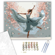 Számfestő.hu Táncos Lágyság Virágszirmokkal - számfestő készlet – 80×100 cm (Keret nélkül) kreatív és készségfejlesztő