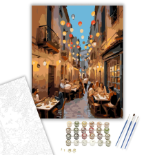 Számfestő.hu Tapas Esték Barcelonában - számfestő készlet – 60×70 cm (Keretre feszítve) kreatív és készségfejlesztő