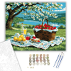 Számfestő.hu Tavaszi Piknik a Cseresznyefa Alatt - számfestő készlet – 40×50 cm (Keretre feszítve)