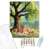 Számfestő.hu Tavaszi Piknik a Fűzfa Alatt - számfestő készlet – 40×50 cm (Keretre feszítve)
