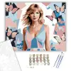 Számfestő.hu Taylor Swift Portré - számfestő készlet – 80×100 cm (Keretre feszítve)