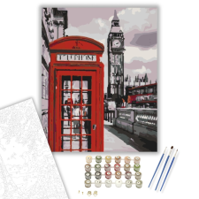 Számfestő.hu Telefonfülke - számfestő készlet – 40×50 cm (Keretre feszítve) kreatív és készségfejlesztő