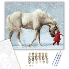 Számfestő.hu Téli séta - számfestő készlet – 40×50 cm (Keretre feszítve) kreatív és készségfejlesztő