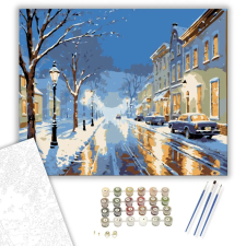 Számfestő.hu Téli Sétány Nyugalma - számfestő készlet – 50×60 cm (Keret nélkül) kreatív és készségfejlesztő