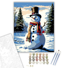 Számfestő.hu Téli Vidámság - számfestő készlet – 50×60 cm (Keretre feszítve) kreatív és készségfejlesztő