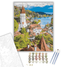 Számfestő.hu Templom - számfestő készlet – 40×50 cm (Keretre feszítve) kreatív és készségfejlesztő