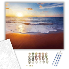 Számfestő.hu Tengerparti napkelte - számfestő készlet – 40×50 cm (Keretre feszítve) kreatív és készségfejlesztő