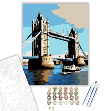 Számfestő.hu Tower Bridge Nyári Napon - számfestő készlet – 50×60 cm (Keretre feszítve) kreatív és készségfejlesztő