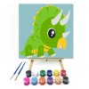 Számfestő.hu Triceratropsz - gyerek számfestő készlet – 30×30 cm (Keretre feszítve)
