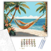 Számfestő.hu Trópusi Függőágy Pálmafák Között - számfestő készlet – 40×50 cm (Keretre feszítve)