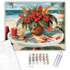 Számfestő.hu Trópusi Koktélasztal Anthuriumokkal - számfestő készlet – 80×100 cm (Keretre feszítve)