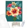 Számfestő.hu Trópusi Mandala Hibiszkusz Virágokkal - számfestő készlet – 80×100 cm (Keretre feszítve)