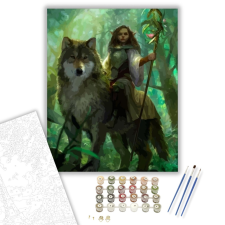 Számfestő.hu Tündék világa - számfestő készlet – 40×50 cm (Keretre feszítve) kreatív és készségfejlesztő