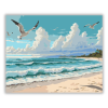 Számfestő.hu Türkiz Óceán és Fehér Homokos Part - számfestő készlet