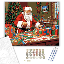 Számfestő.hu Ünnepi Készülődés a Műhelyben - számfestő készlet – 80×100 cm (Keret nélkül) kreatív és készségfejlesztő