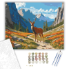 Számfestő.hu Vadvilág és Vadvirágok Hegyi Ösvénye - számfestő készlet – 40×50 cm (Keretre feszítve)