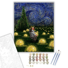 Számfestő.hu Van Gogh éjjeli fény - számfestő készlet – 50×60 cm (Keret nélkül) kreatív és készségfejlesztő